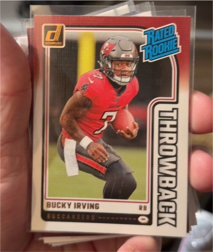 2024 Panini Donruss Rated Rookie Throwback #6 Bucky Irving — front