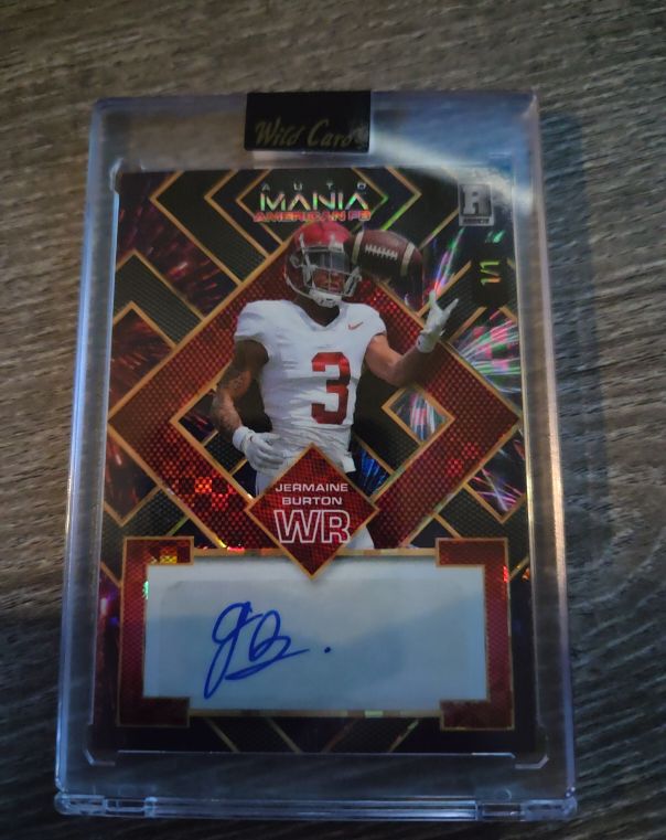 2024 Wild Card Auto Mania American #AMASQ-JB Jermaine Burton — front