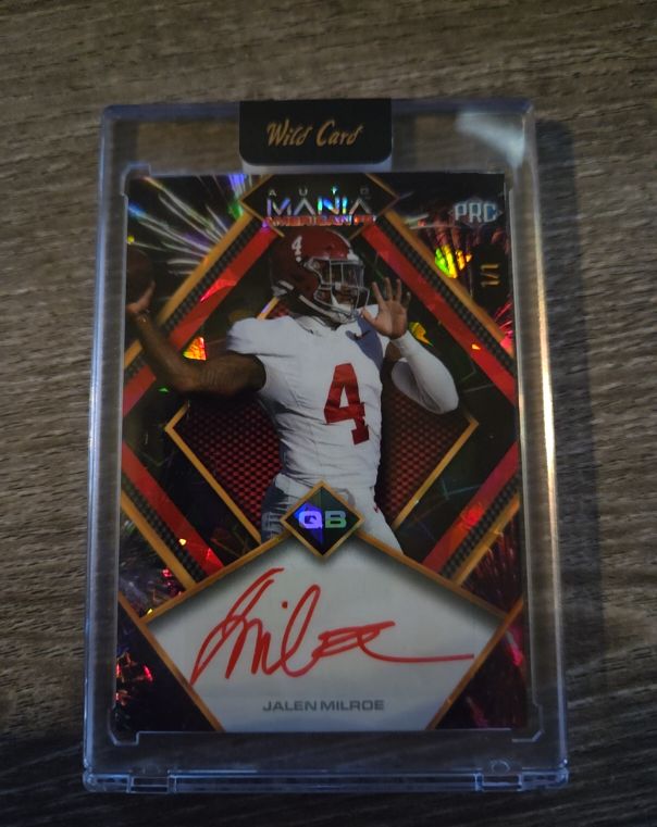 2024 Wild Card Auto Mania #AMASQ-JM Jalen Milroe — front