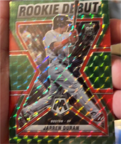2022 Panini Mosaic Rookie Debut Green Mosaic #RD-1 Jarren Duran — front