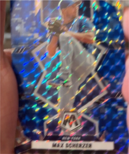 2022 Panini Mosaic Blue Camo Prizm #99 Max Scherzer — front