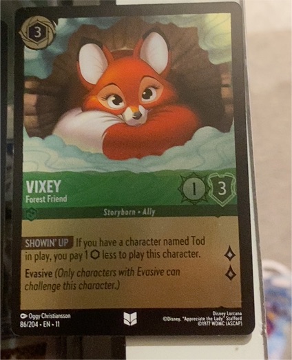 Disney Lorcana Winterspell #86 Vixey - Forest Friend — front
