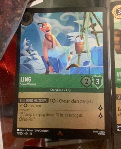 Disney Lorcana Winterspell #75 Ling - Snow Warrior — front
