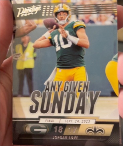 2024 Panini Prestige #AGS-JLE Jordan Love Any Given Sunday — front