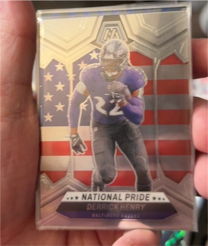 2024 Panini Mosaic #257 Derrick Henry National Pride Silver Prizm — front