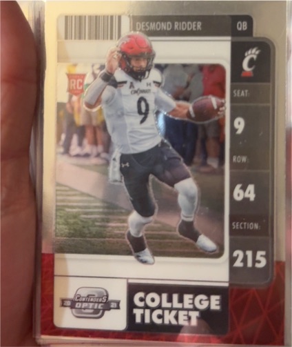 2022 Panini Chronicles Contenders Optic #4 Desmond Ridder College Ticket RC — front