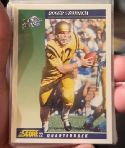 2022 Panini Chronicles Draft Picks Score Retro #25 Roger Staubach Navy Midshipmen — front