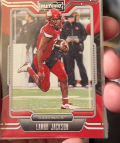 2022 Panini Chronicles Draft Picks Playbook #18 Lamar Jackson — front