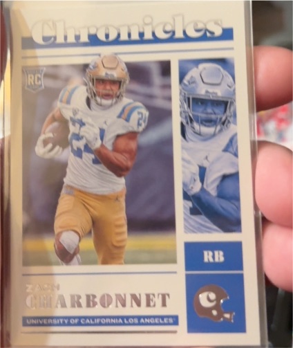 2023 Panini Chronicles Draft Picks #20 Zach Charbonnet RC UCLA Bruins — front