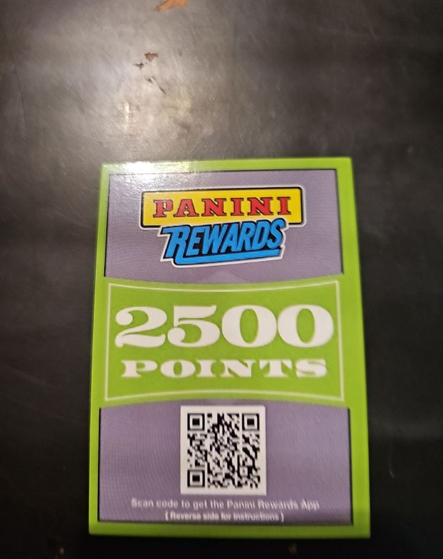 2025 Panini Rewards 2500 Points Redemption Card — front