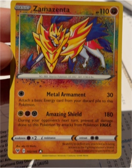2020 Pokémon Vivid Voltage #102 Zamazenta — front