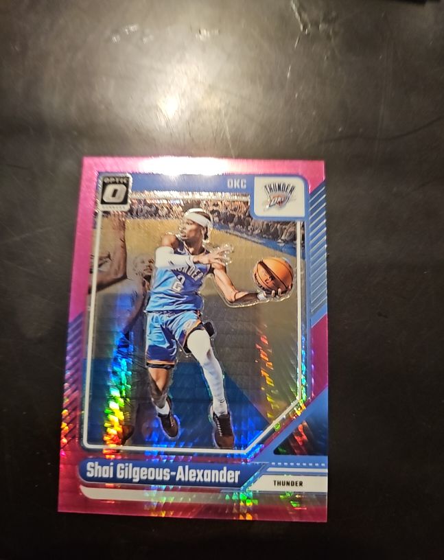 2024-25 Panini Donruss Optic #127 Shai Gilgeous-Alexander Pink Hyper Prizm — front