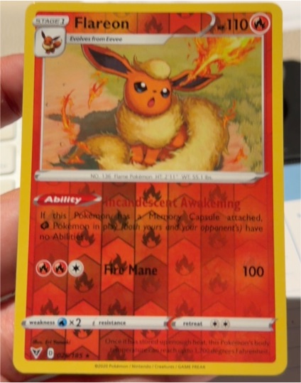 2020 Pokémon Vivid Voltage #026 Flareon — front