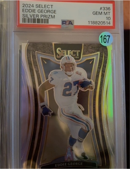 2024 Panini Select #336 Eddie George Silver Prizm — front