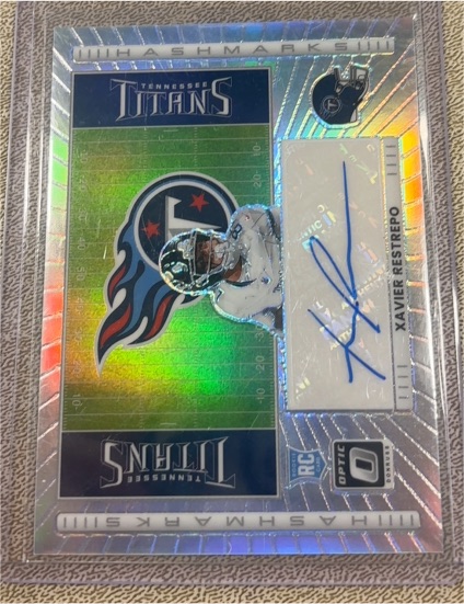 2025 Panini Donruss Optic #HM-XR Xavier Restrepo Hashmarks Silver Prizm Autograph — front
