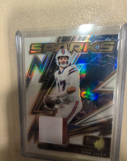 2025 Panini Select #SPK-JAN Josh Allen Sparks Patch — front