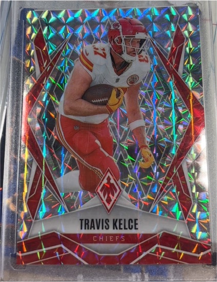 2025 Panini Phoenix #60 Travis Kelce Silver Pyramids — front