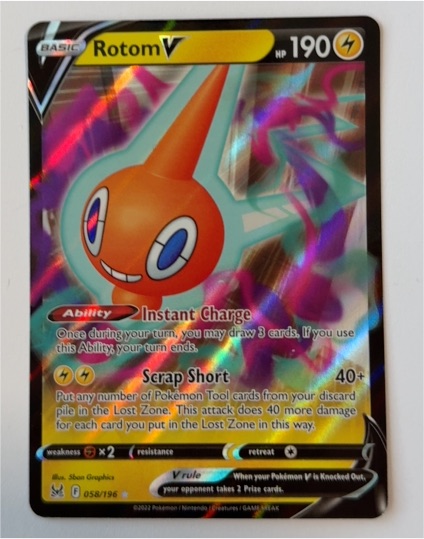 2022 Pokémon Lost Origin #58 Rotom V — front