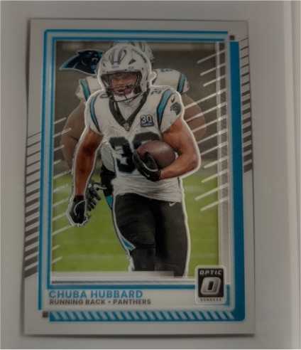 2025 Panini Donruss Optic #62 Chuba Hubbard — front