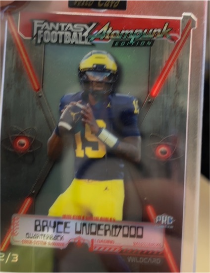 2026 Wild Card Fantasy Football Atompunk Bryce Underwood PRC — front