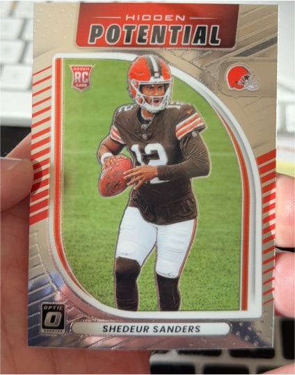 2025 Panini Donruss Optic #20 Shedeur Sanders Hidden Potential Rookie — front