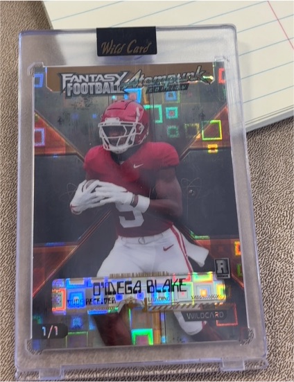 2026 Wild Card Fantasy Football Atompunk #1 O'Mega Blake — front