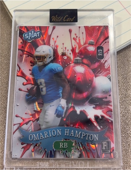 2025 Wild Card Splat #2/3 Omarion Hampton — front