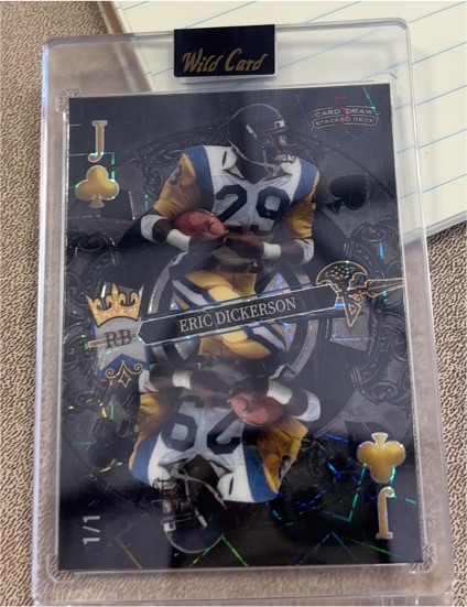2024 Wild Card 5 Card Draw Stacked Deck #Jack of Clubs Eric Dickerson — front