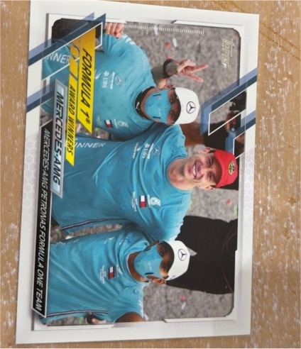 2021 Topps Formula 1 Mercedes-AMG Petronas F1 #172 Lewis Hamilton Bottas Toto Wolff — front
