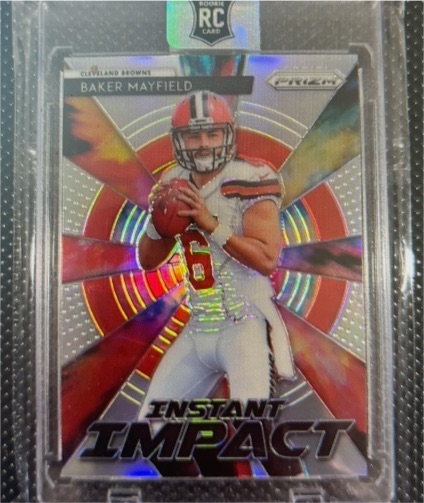 2018 Panini Prizm #II-1 Baker Mayfield Instant Impact Silver Rookie — front