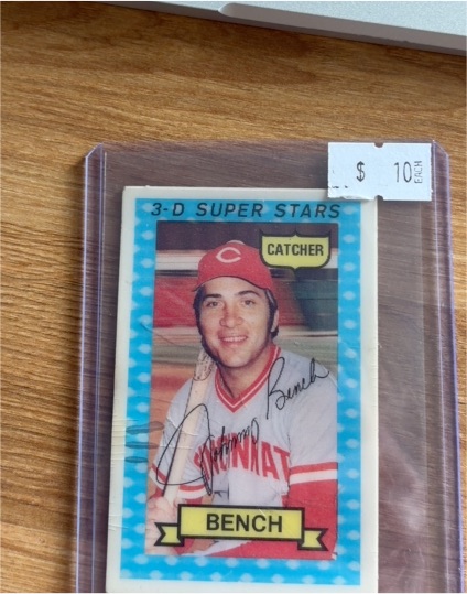1974 Kellogg's 3-D Super Stars #28 Johnny Bench — front