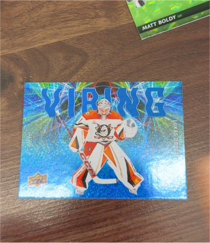 2025-26 Upper Deck Series 2 #VB-25 Lukas Dostal Vibing Speckle — front