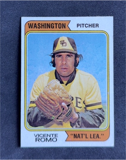 1974 Topps #197 Vicente Romo Washington Nat'l Lea. — front
