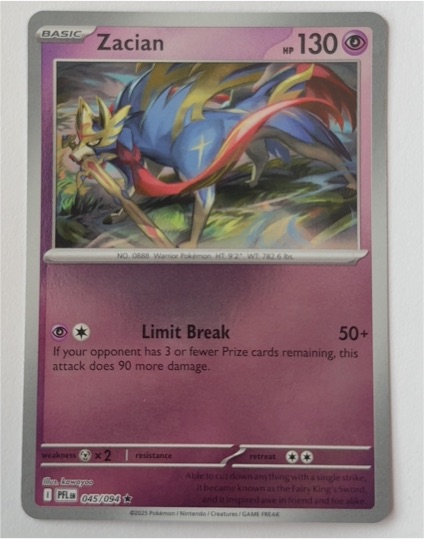 2023 Pokémon ME02: Phantasmal Flames #045 Zacian — front