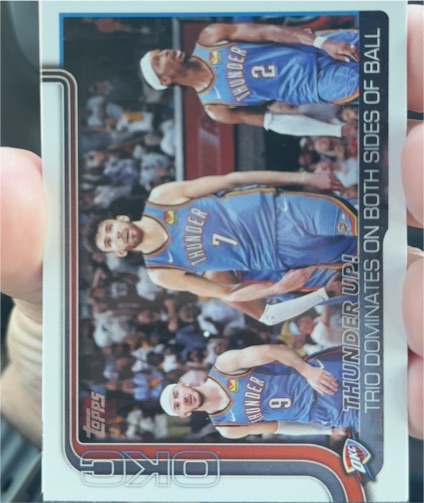 2025-26 Topps #288 Thunder Up! Trio Dominates On Both Sides Of Ball — front