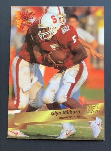 1993 Wild Card #32 Glyn Milburn — front