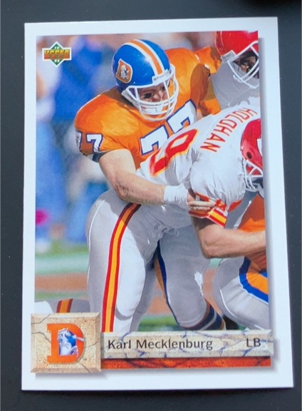 1992 Upper Deck #392 Karl Mecklenburg — front
