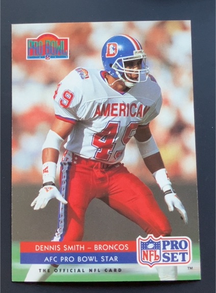 1992 Pro Set #392 Dennis Smith Denver Broncos — front