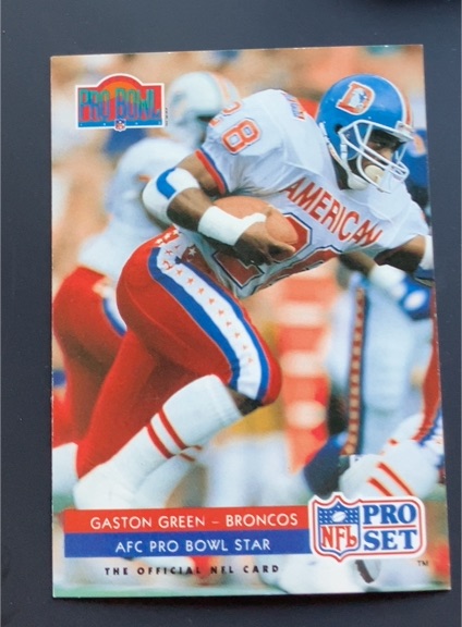 1992 Pro Set #384 Gaston Green Denver Broncos — front