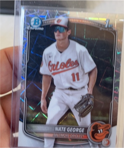 2025 Bowman Chrome #BCP-184 Nate George — front