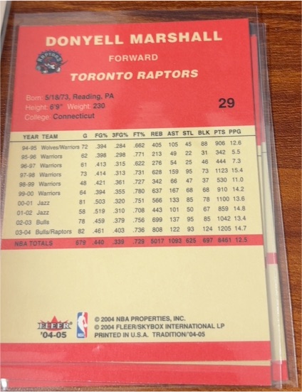 2004-05 Fleer Tradition #29 Donyell Marshall — front