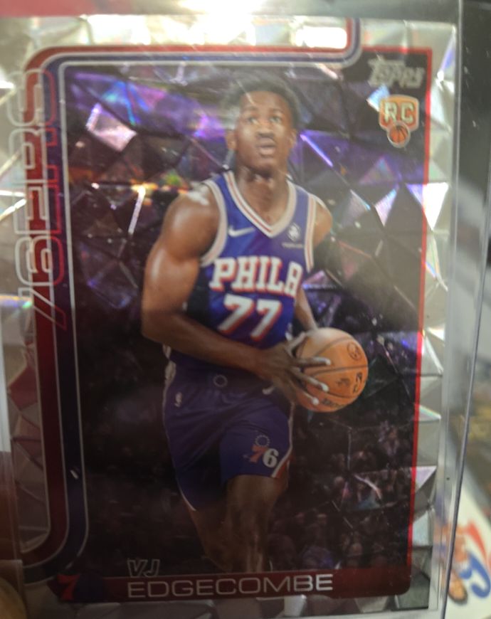 2025-26 Topps #203 VJ Edgecombe Rookie Diamante Foil — front