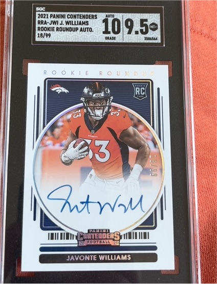 2021 Panini Contenders Rookie Roundup RRA-JWI Javonte Williams — front