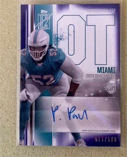 2024 Topps Signature Class #52 Patrick Paul — front