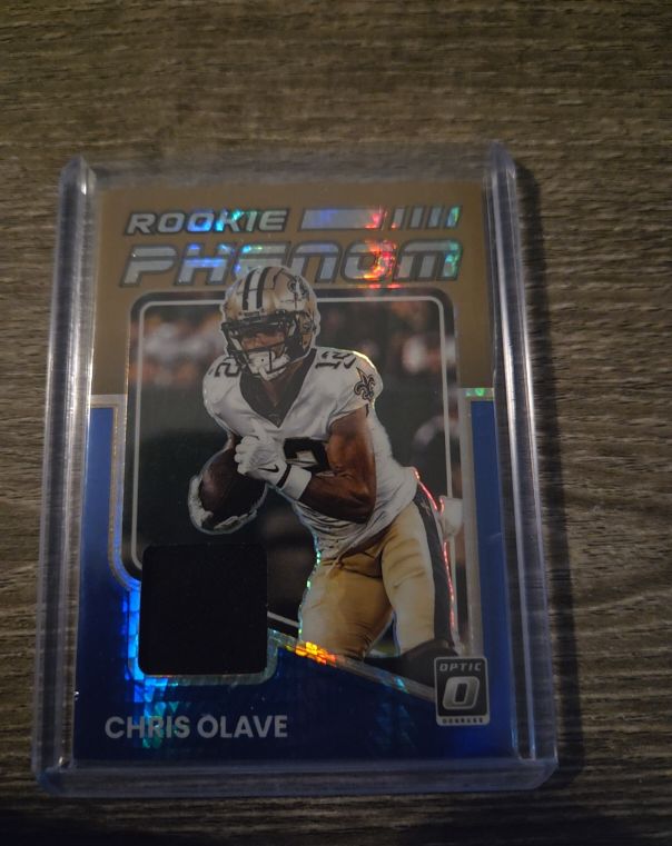 2022 Panini Donruss Optic #RP-CO Chris Olave Rookie Phenom Patch Blue Hyper — front
