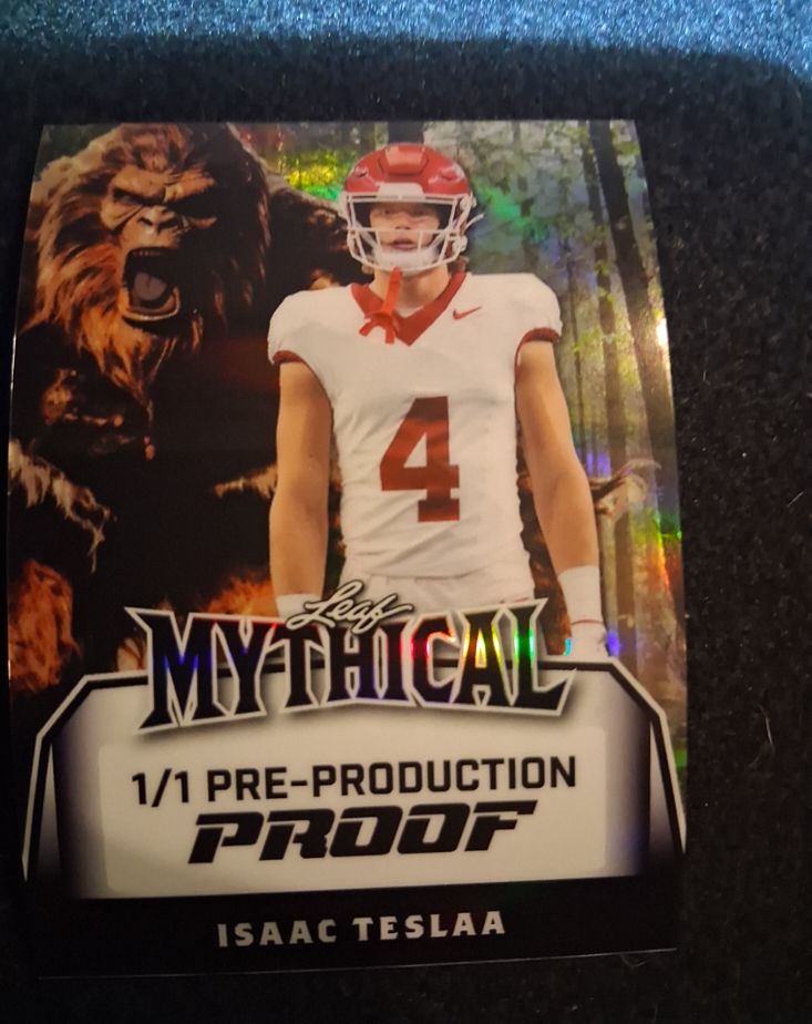 2025 Leaf Mythical 1/1 Pre-Production Proof Isaac Teslaa — front