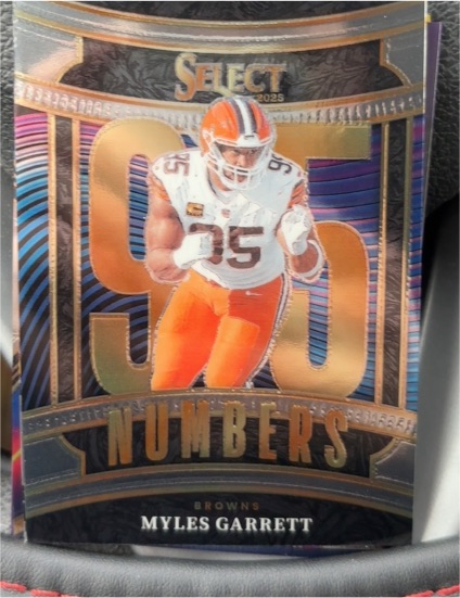 2025 Panini Select #4 Myles Garrett Numbers — front