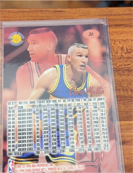 1996 Fleer #35 Chris Mullin — front