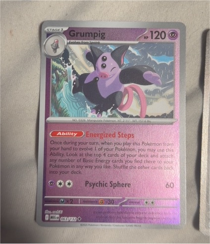 2025 Pokemon Mega Evolution #063 Grumpig — front