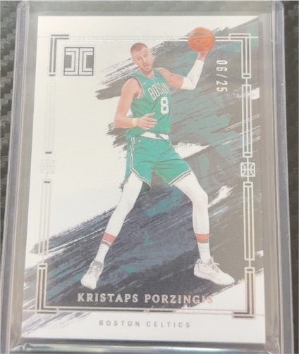 2023-24 Panini Impeccable #25 Kristaps Porzingis — front
